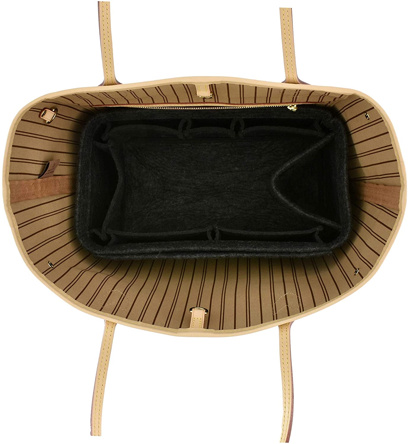 Felt Handbag Organizer Insert - Multi Pocket Bag and Tote Organizer Shaper Liner Insert