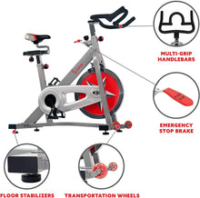 
                        
                          將圖片載入圖庫檢視器 Sunny Health &amp; Fitness Indoor Cycling Exercise Bike with 40 LB Flywheel and Dual Felt Resistance - Pro / Pro II - JOY2ESpree
                        
                      