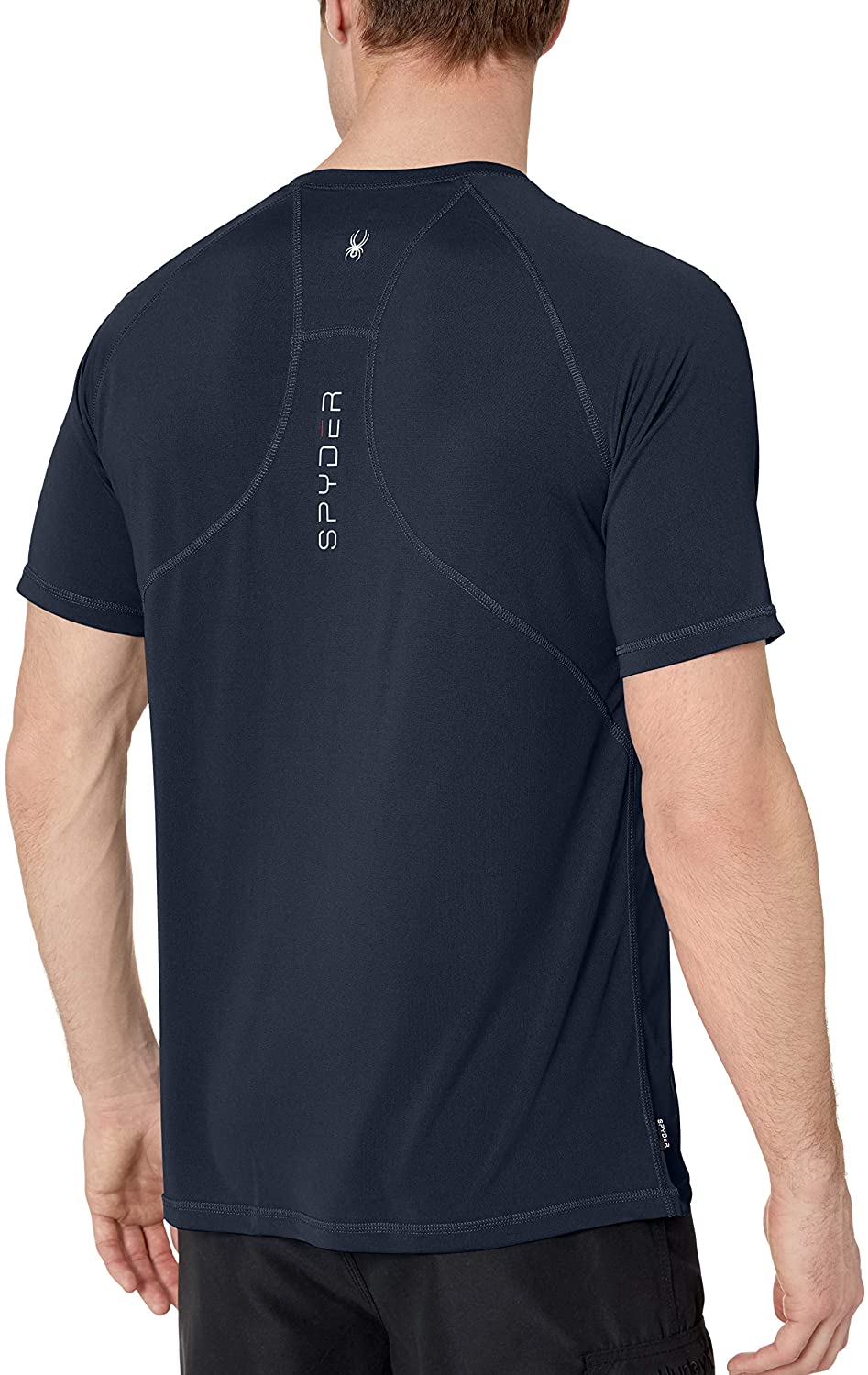 Spyder Men's Hydro Stretch Swim T-Shirt - Quick Dry Short Sleeve Rash Guard Tee