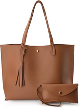 
                        
                          Load image into Gallery viewer, Minimalist Clean Cut Pebbled Faux Leather Tote Womens Shoulder Handbag
                        
                      