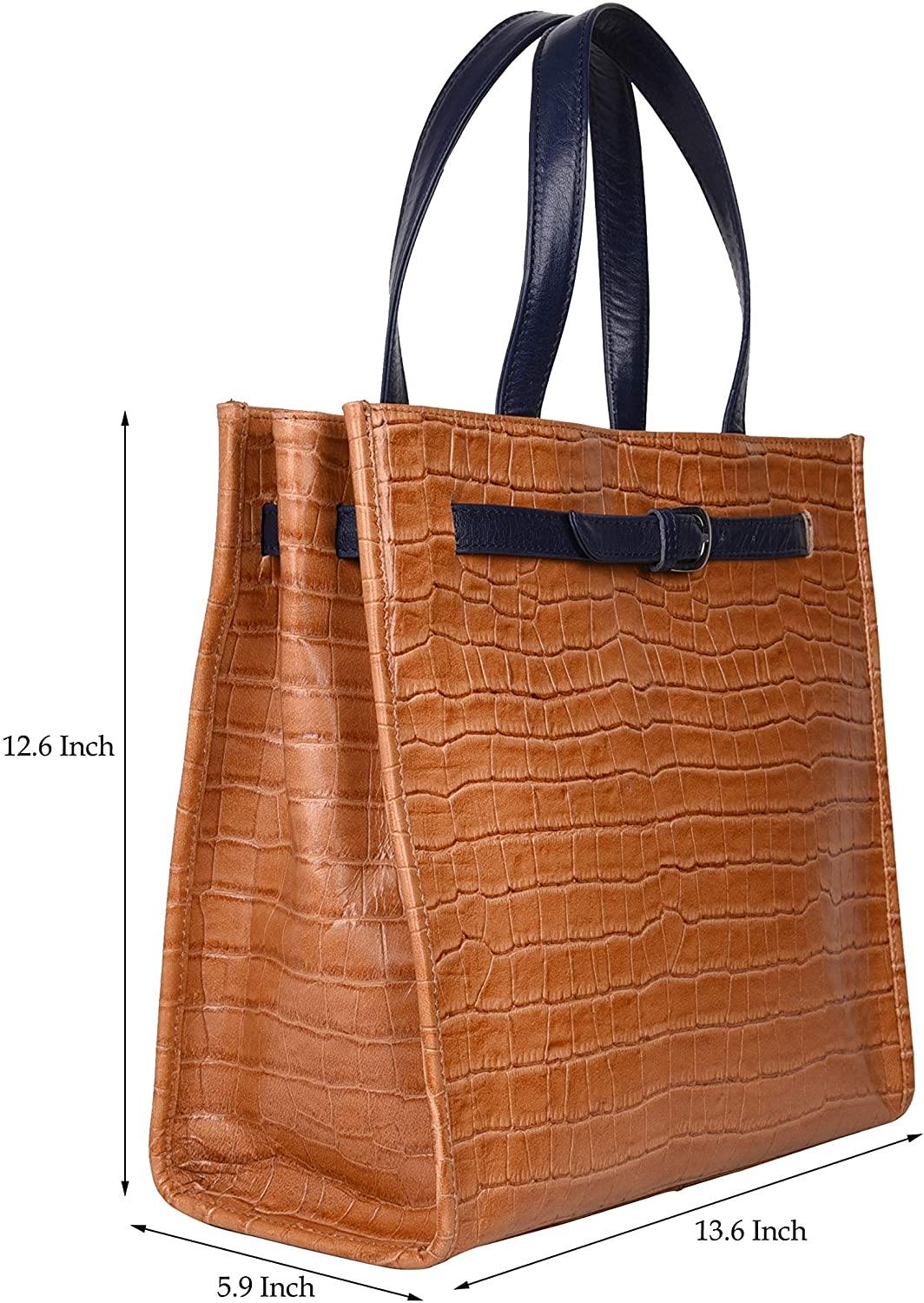 Antonio Valeria Emma Croco Print Leather Tote Bag For Women - JOY2ESpree