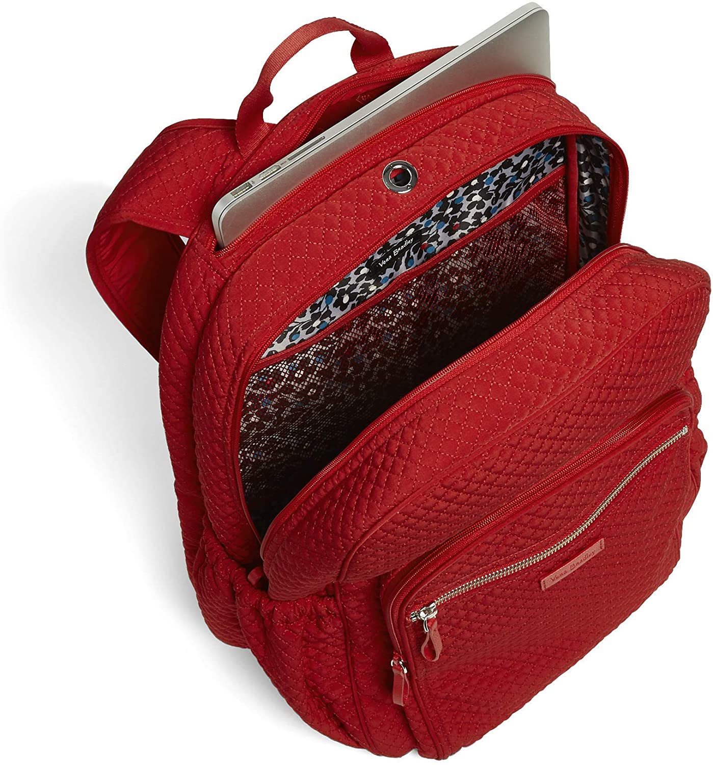 Vera Bradley Women's Microfiber Campus Backpack, Classic Navy, One Size