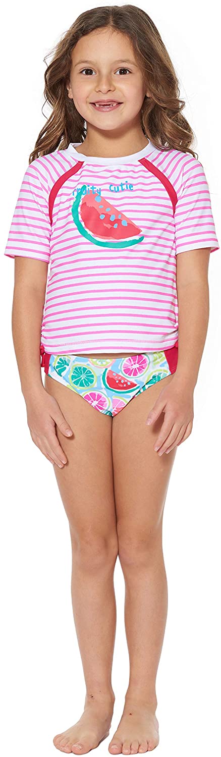 Tommy Bahama Girls' 2-Piece Rashguard and Swim Bottoms Set