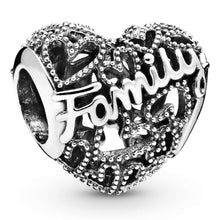 
                        
                          Load image into Gallery viewer, Pandora Jewelry Family Heart Sterling Silver Charm - JOY2ESpree
                        
                      