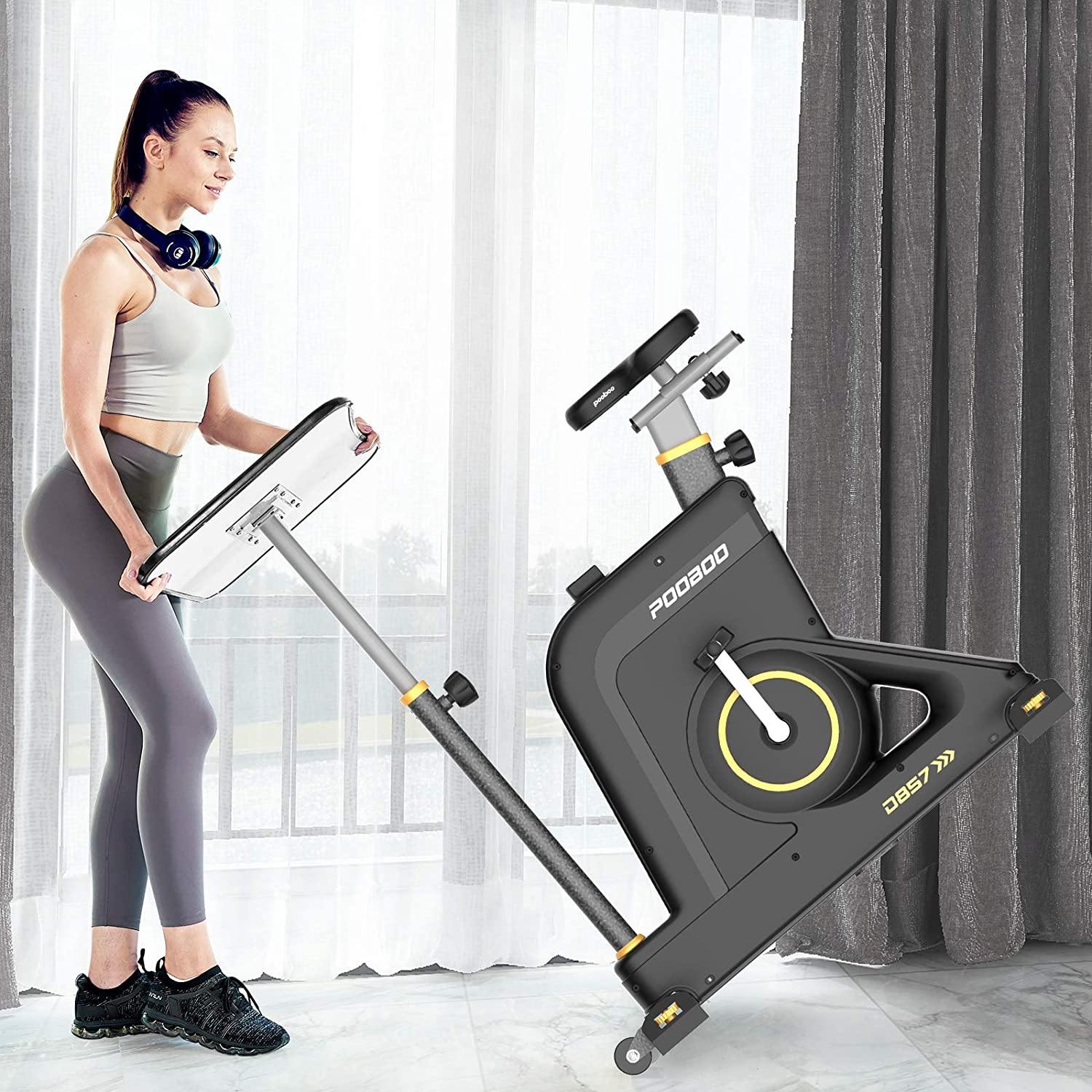 pooboo Desk Cycle Exercise Bike Indoor Cycling Bike Adjustable Magnetic Resistance Stationary Bike for Home Office - JOY2ESpree
