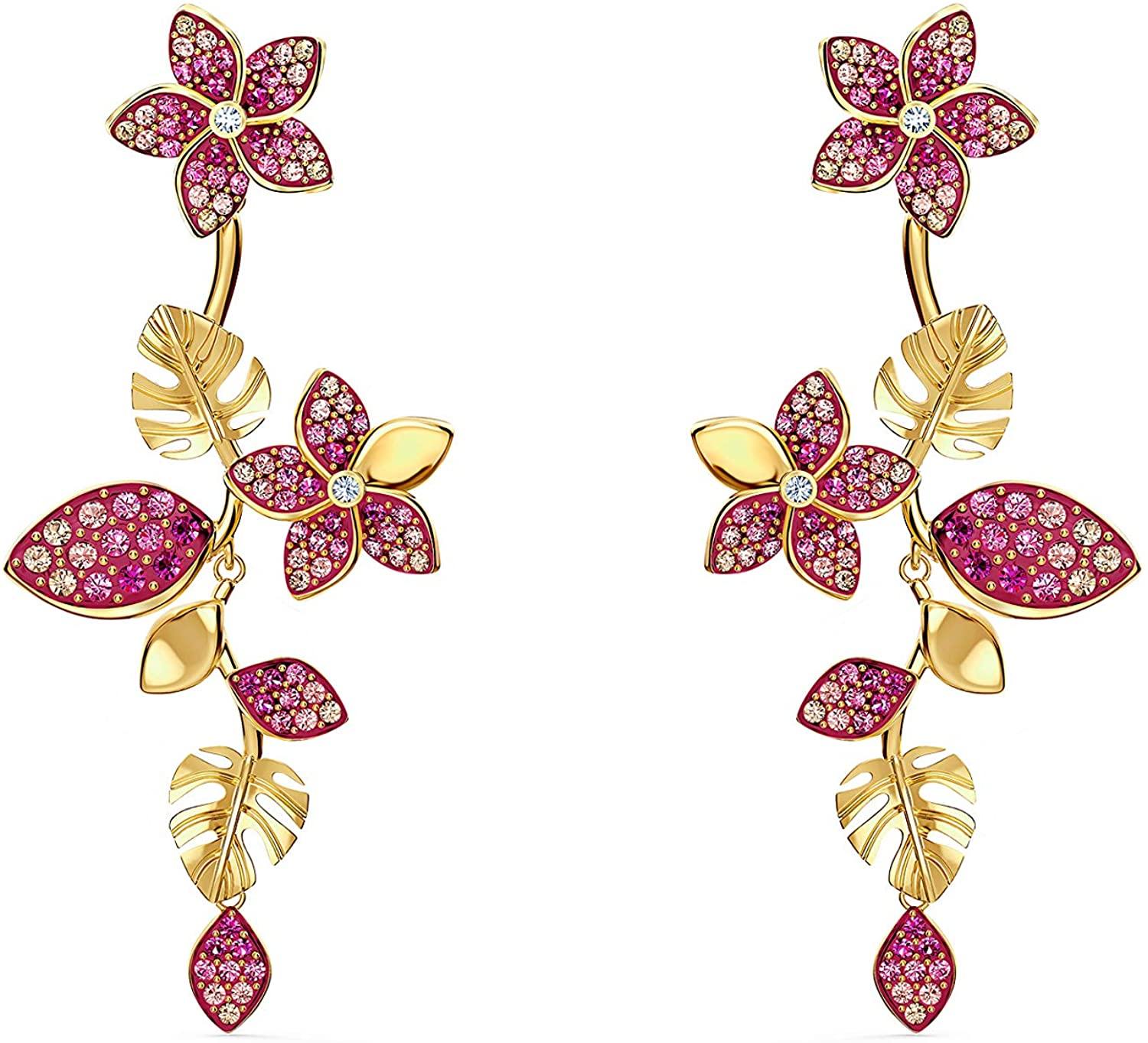 Swarovski Tropical Flower Pierced Earrings - JOY2ESpree