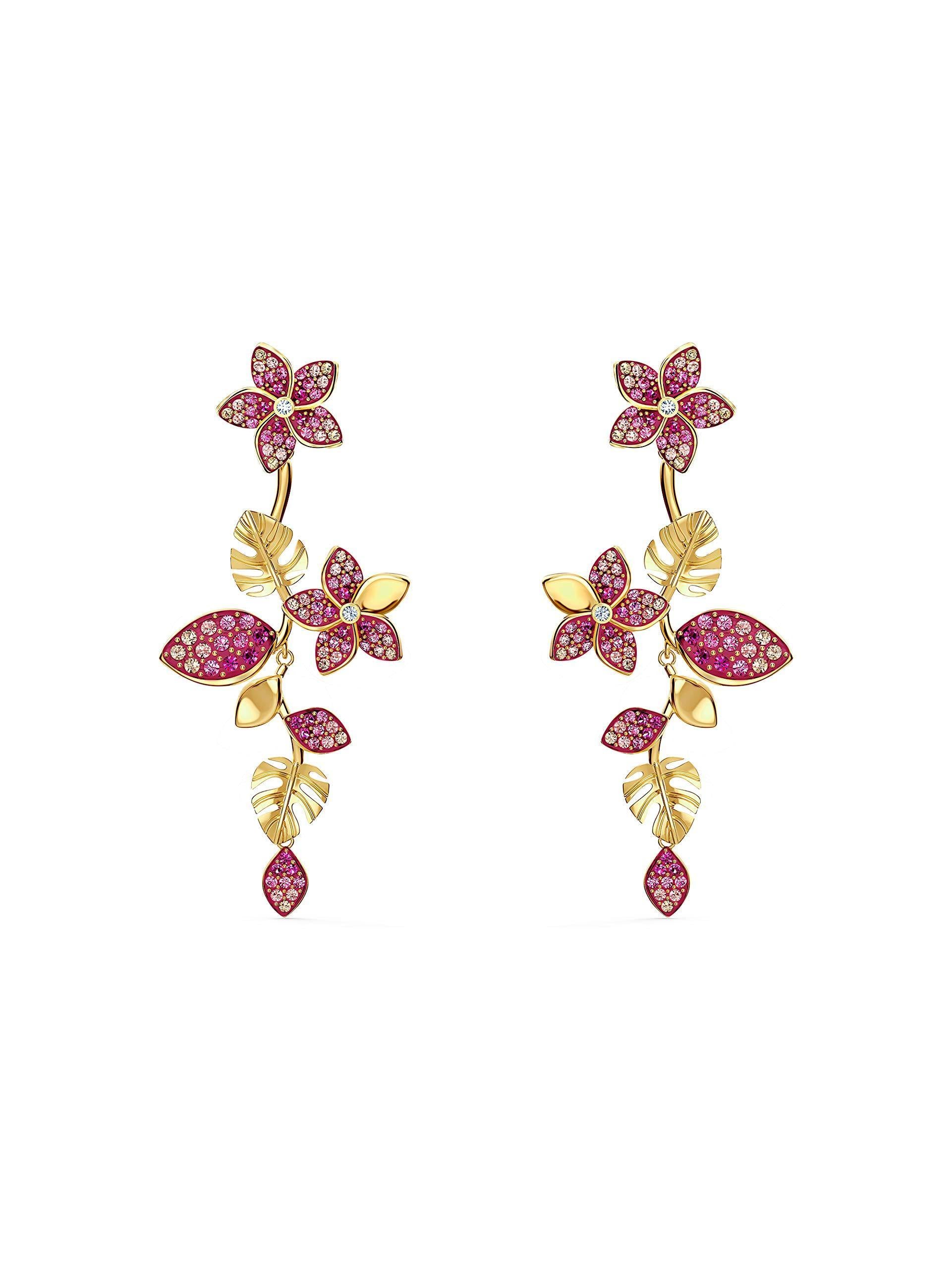 Swarovski Tropical Flower Pierced Earrings - JOY2ESpree