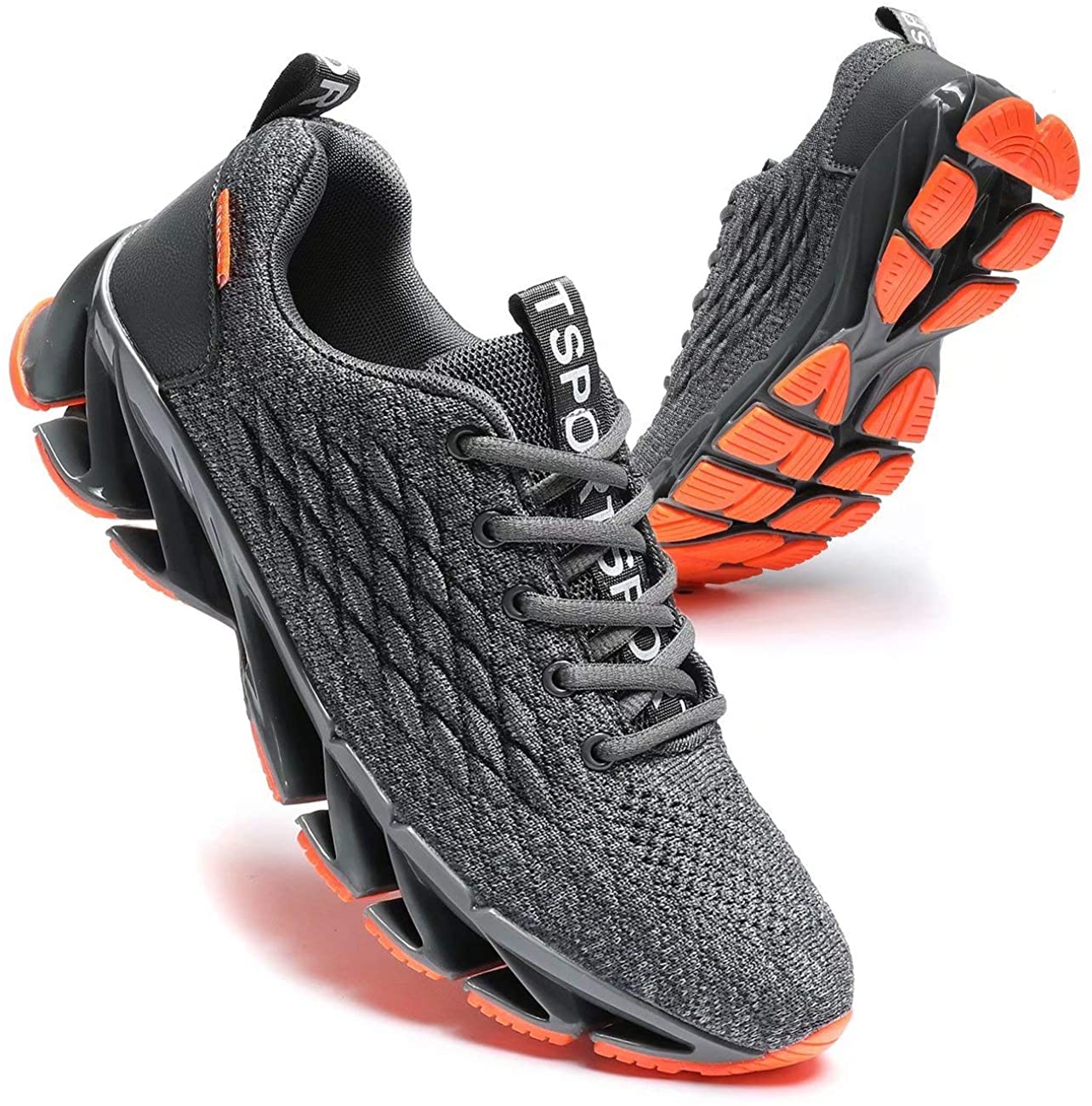 Pozvnn Mens Blade Sneakers Athletic Running Shoes Non Slip Walking Fashion Tennis Shoes
