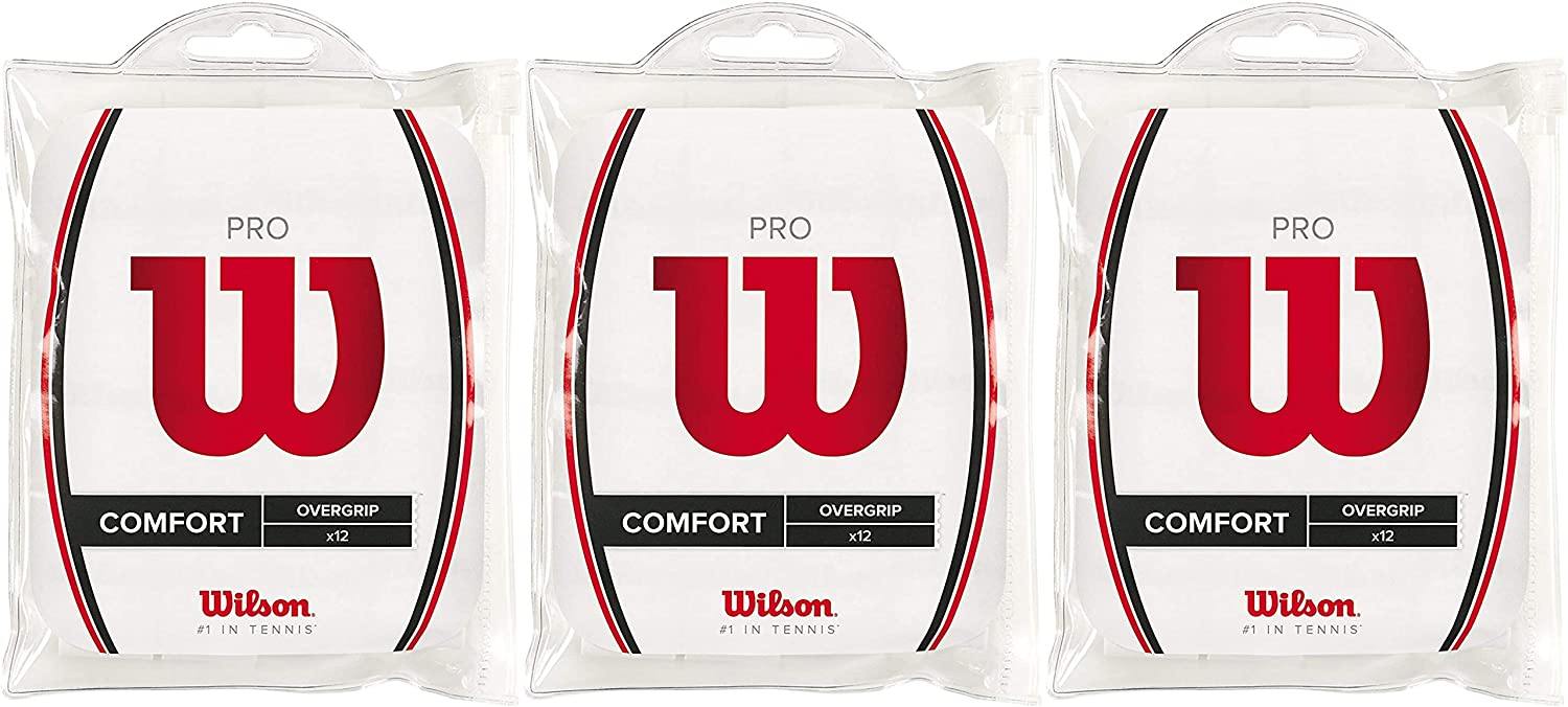 Wilson Pro Overgrip-Comfort 12 Pack. White - JOY2ESpree