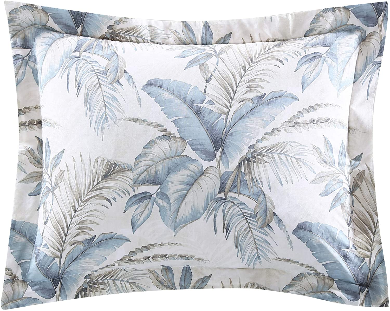 Tommy Bahama | Bakers Bluff Collection | Comforter Set - 100% Cotton, Ultra-Soft & Breathable, Reversible Bedding with Matching Shams, Queen, Blue