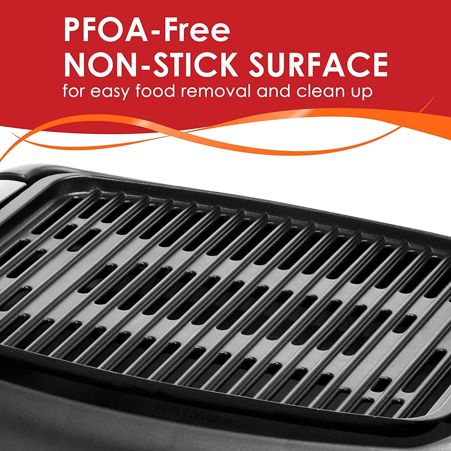Elite Gourmet Smokeless Indoor Electric BBQ Grill with Glass Lid Dishwasher Safe - JOY2ESpree