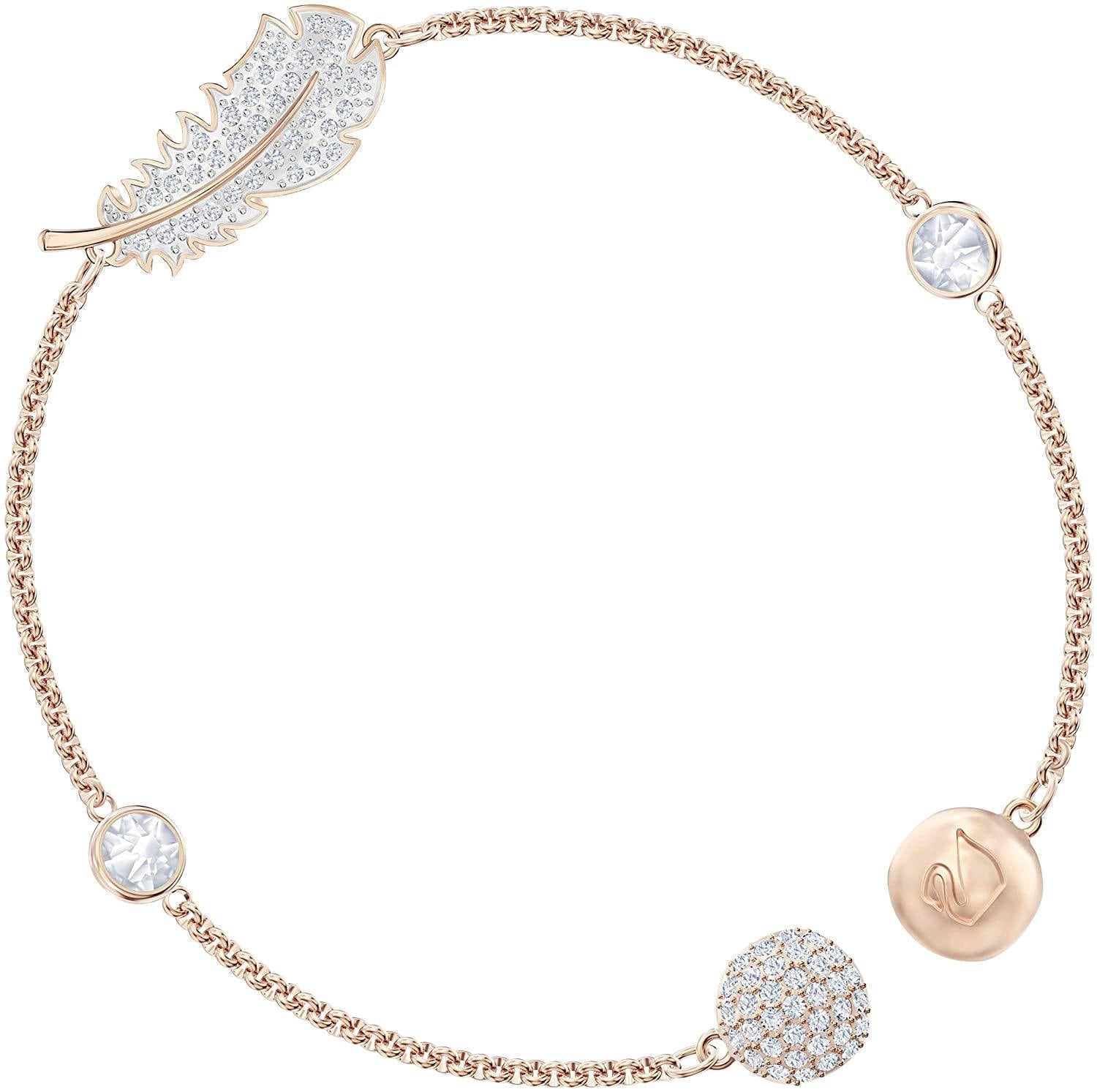 Swarovski Women's Symbols Evil Eye, Flower, Feather, Moon, Heart, Lucky Charm, Faith, Dragonfly Crystal Bracelet Collection - JOY2ESpree