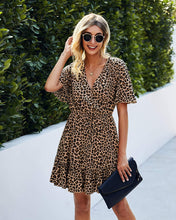 
                        
                          Cargar imagen en el visor de la galería, KIRUNDO 2021 Women’s Summer Short Sleeve Ruffle Floral Dress
                        
                      