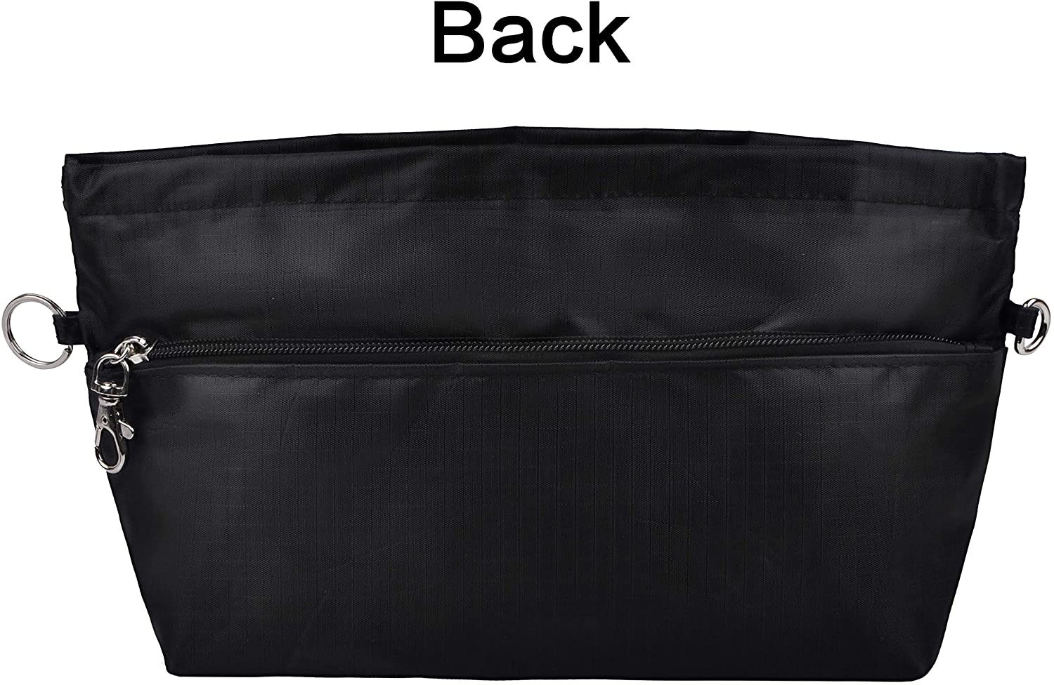 Vercord Purse Organizer Insert Bag Tote Handbags Pocketbook Inserts Organizers Zipper 11 Pockets Black Medium