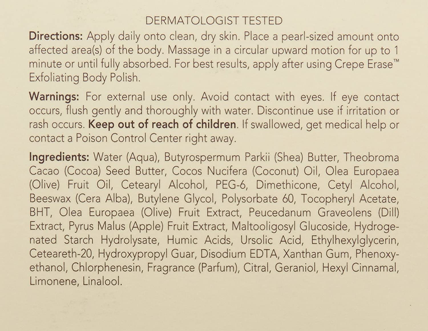Crepe Erase Intensive Body Repair Treatment with TruFirm Complex