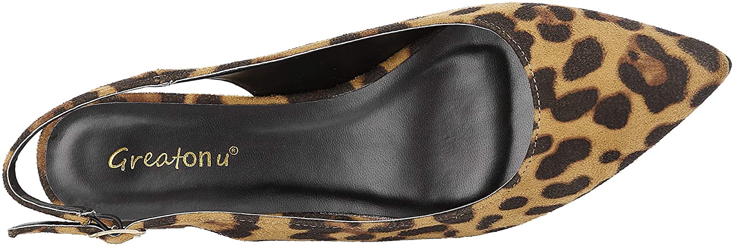 Greatonu Womens Slingback Dress Pump