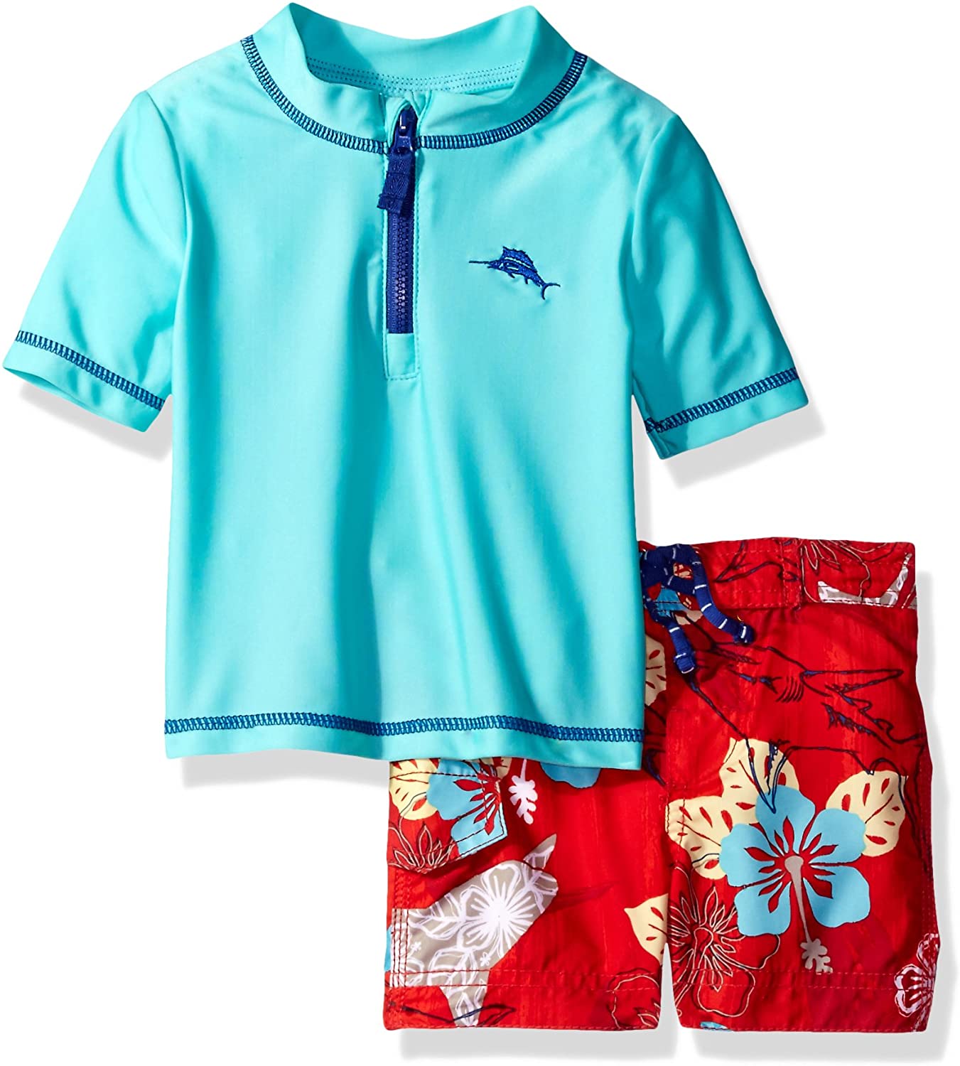 Tommy Bahama Boys' Rashguard and Trunks Swimsuit Set