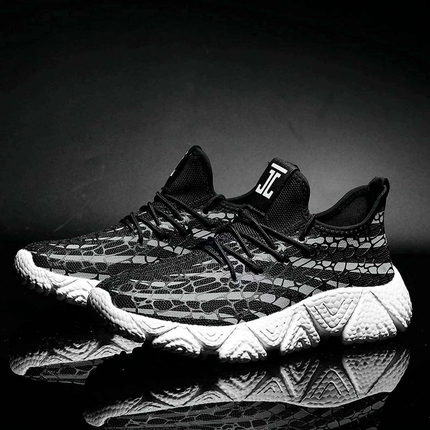 KEEZMZ Men's Running Shoes Fashion Breathable Sneakers Mesh Soft Sole Casual Athletic Lightweight