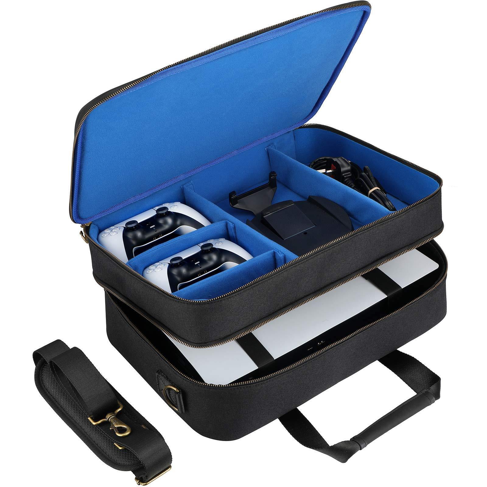 Zadii Protective Carrying Case Compatible with PS5, Travel Bag Holds Playstation 5 Console, DualSense Controllers, Cables and Other Accessories - JOY2ESpree