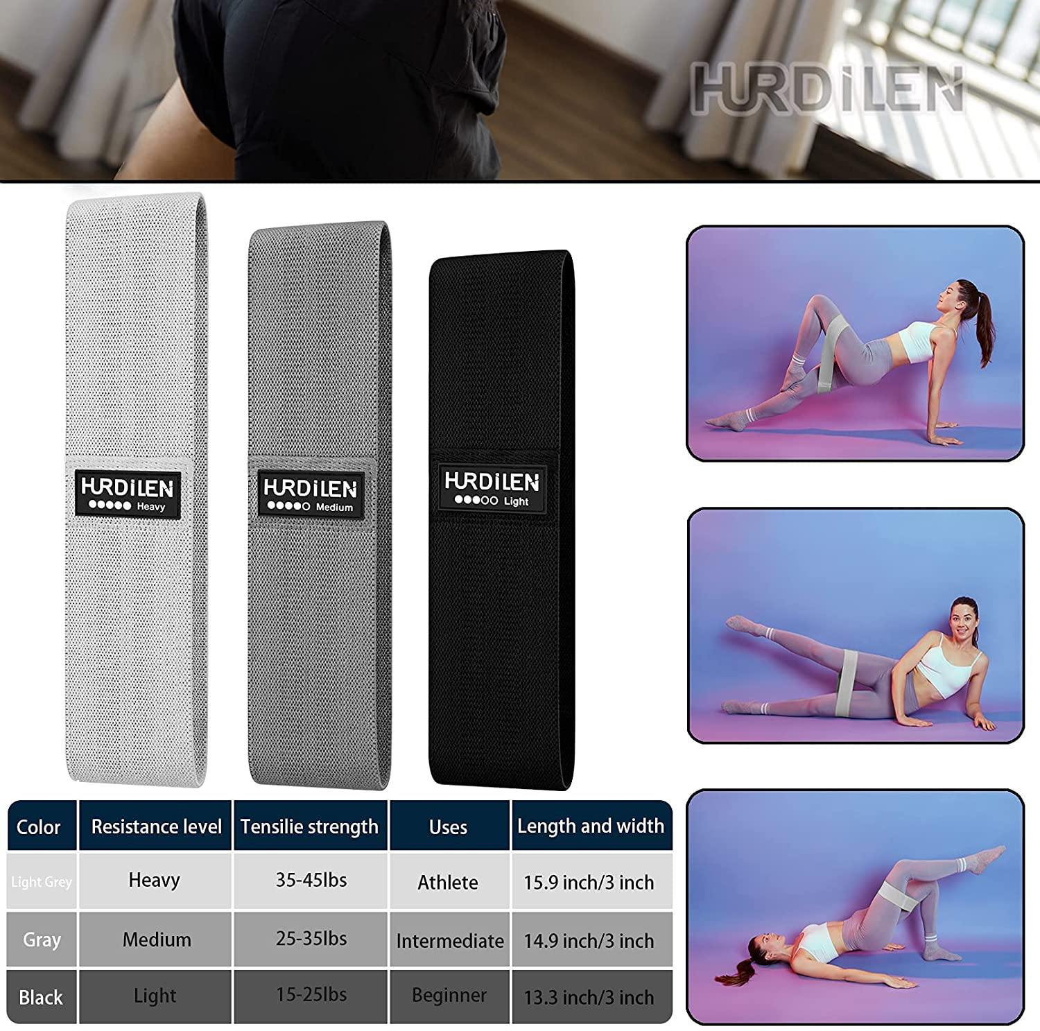 Hurdilen Resistance Bands Loop Exercise Bands - JOY2ESpree