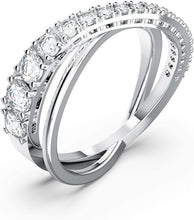 
                        
                          Load image into Gallery viewer, SWAROVSKI Women's Twist Ring Collection, Rhodium Finish, Clear Crystals - JOY2ESpree
                        
                      