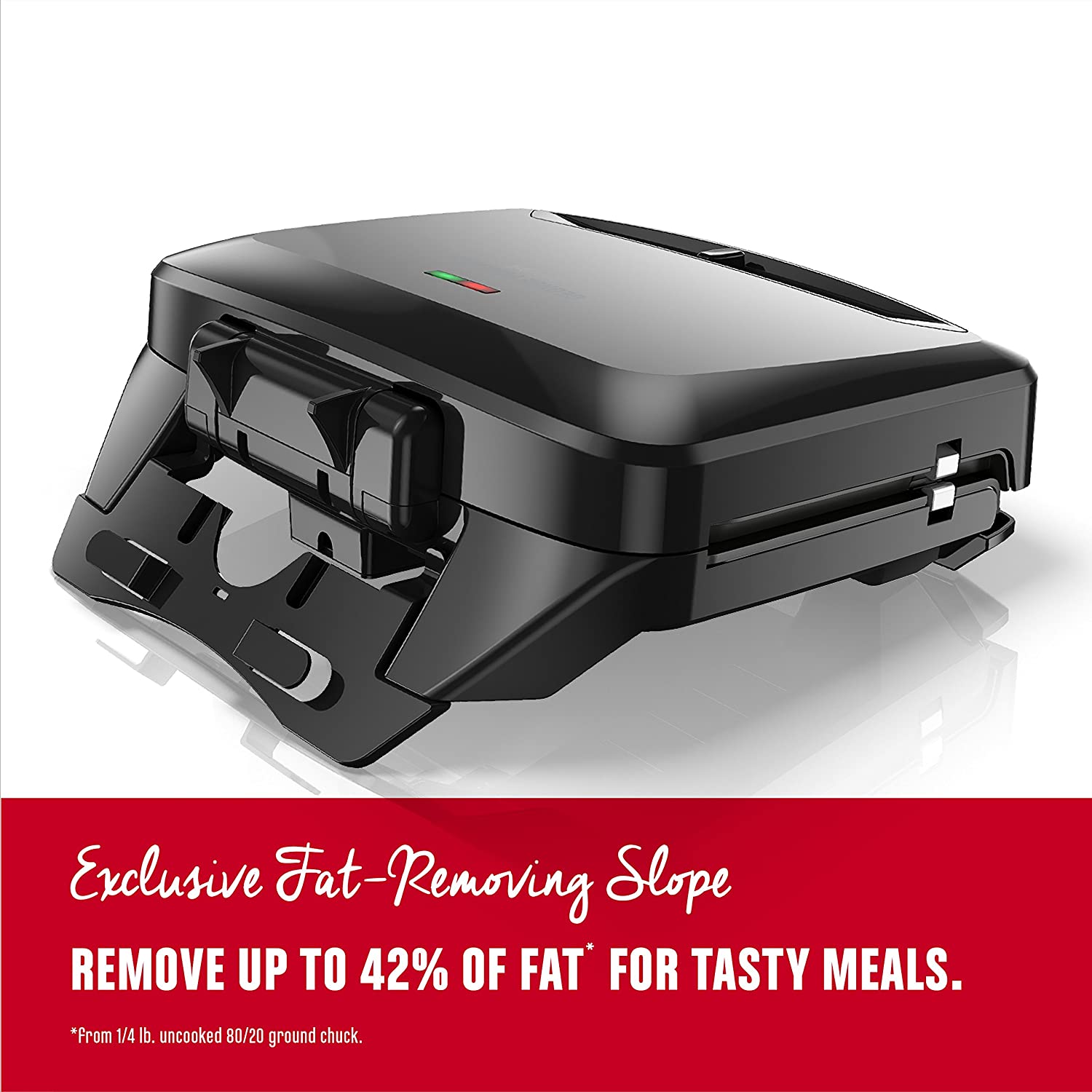 George Foreman Rapid Grill Series, 5-Serving Removable Plate Electric Indoor Grill and Panini Press, Black, RPGV3801BK - JOY2ESpree