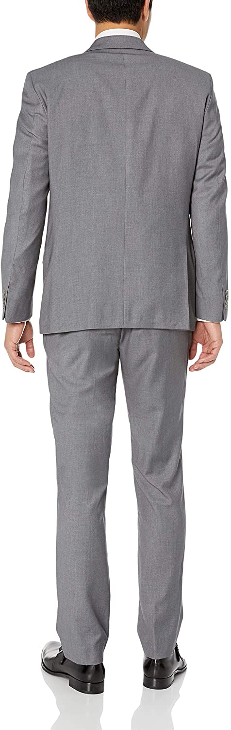 Unlisted by Kenneth Cole Men's 2 Button Slim Fit Suit with Hemmed Pant