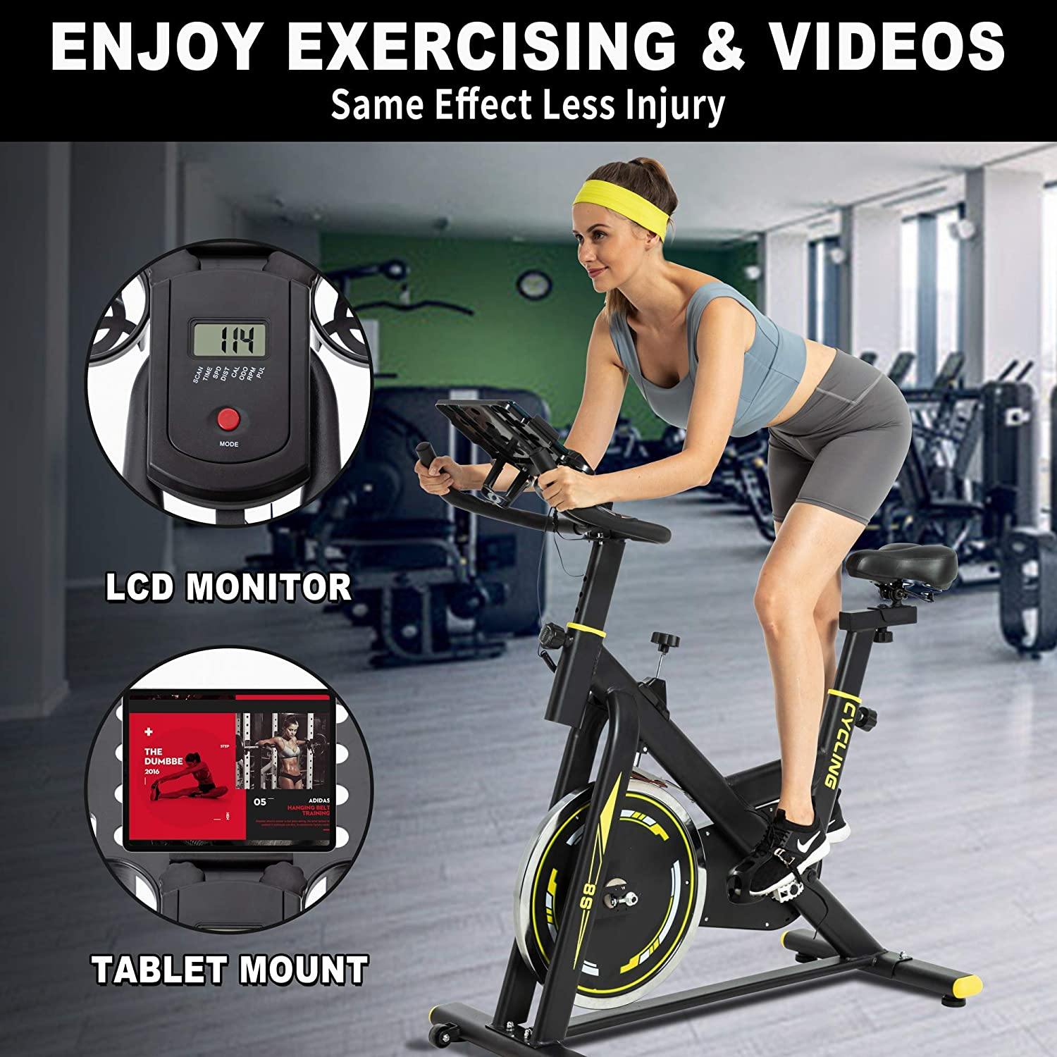 BINHIA Exercise Bike Indoor Cycling Bike Stationary - Cycle Bike with Ipad Mount &Comfortable Seat Cushion - JOY2ESpree