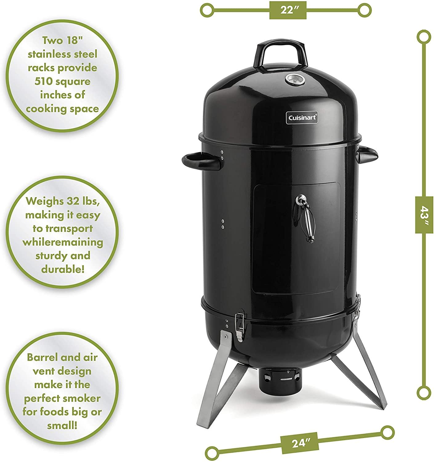 Cuisinart COS-118 Vertical 18" Charcoal Smoker - JOY2ESpree