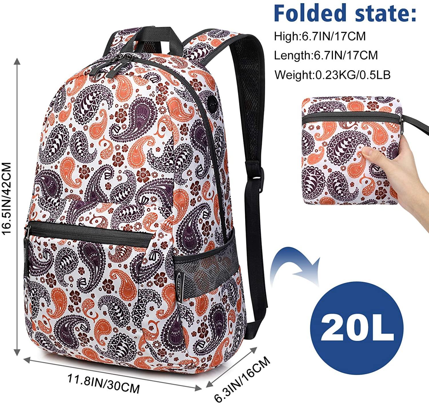 G4Free Ultra Lightweight Packable Backpack Travel Hiking Daypack Handy Foldable Water Resistant Camping Outdoor Backpack - JOY2ESpree