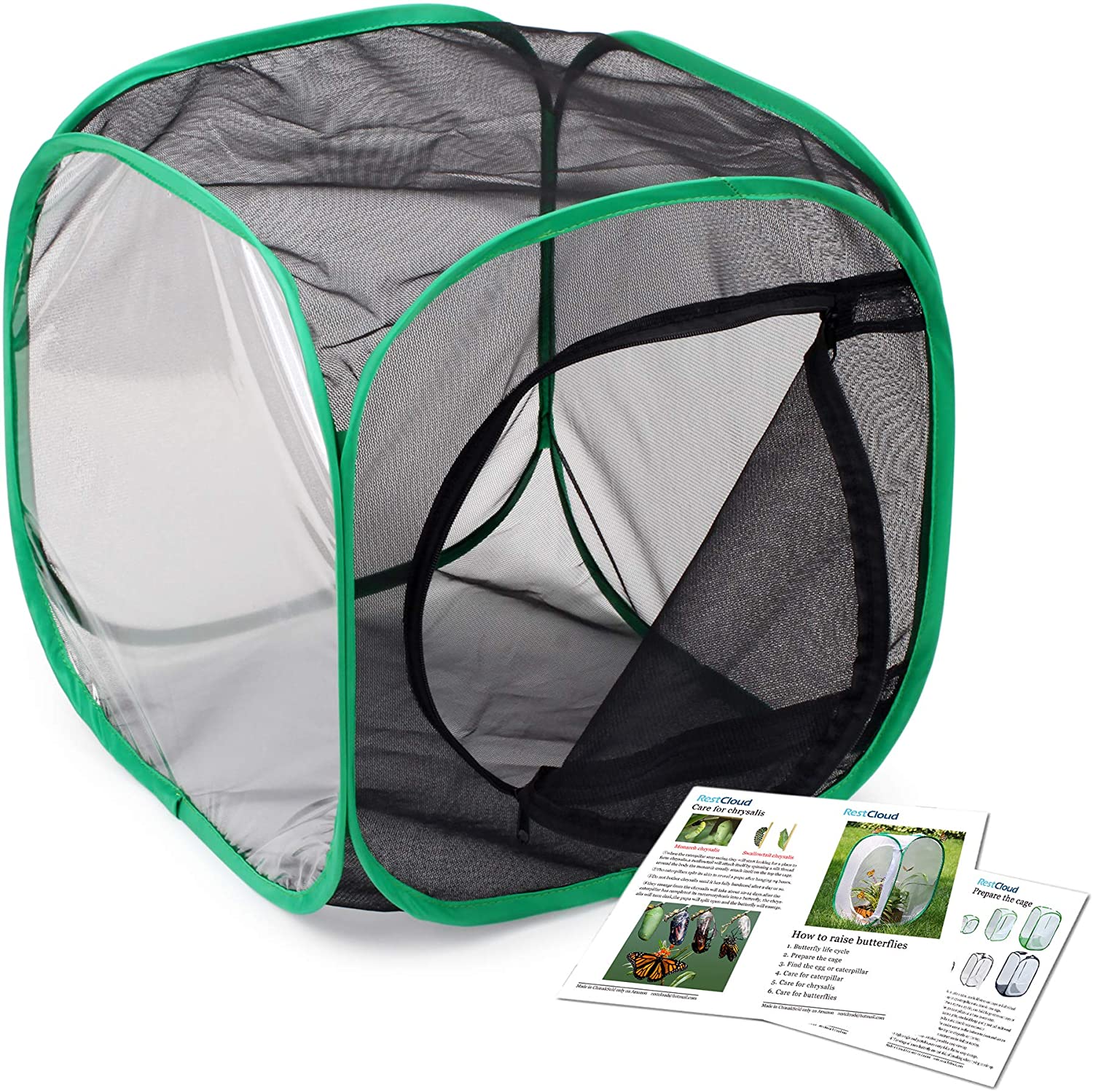 RESTCLOUD Insect and Butterfly Habitat Cage Terrarium Pop-up 23.6 Inches Tall - JOY2ESpree