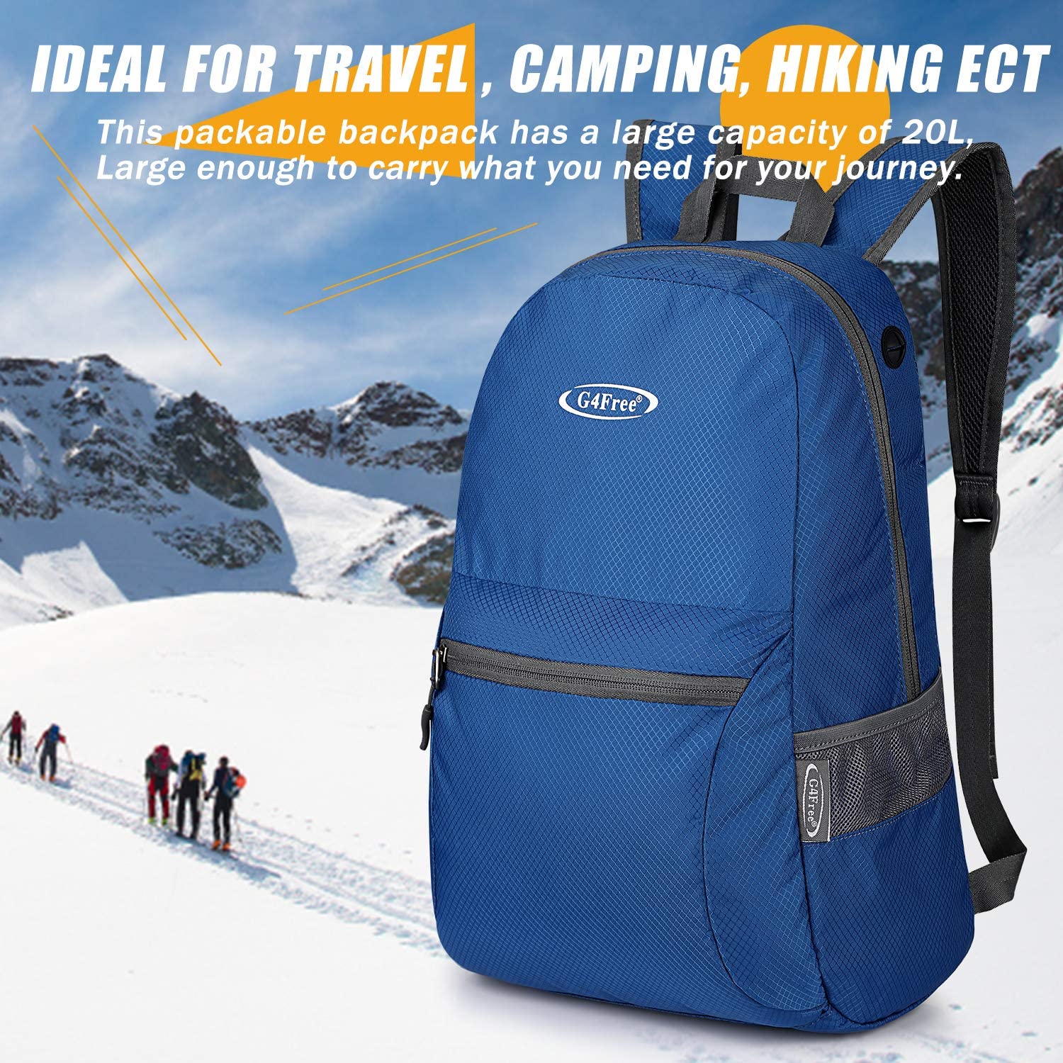 G4Free Ultra Lightweight Packable Backpack Travel Hiking Daypack Handy Foldable Water Resistant Camping Outdoor Backpack