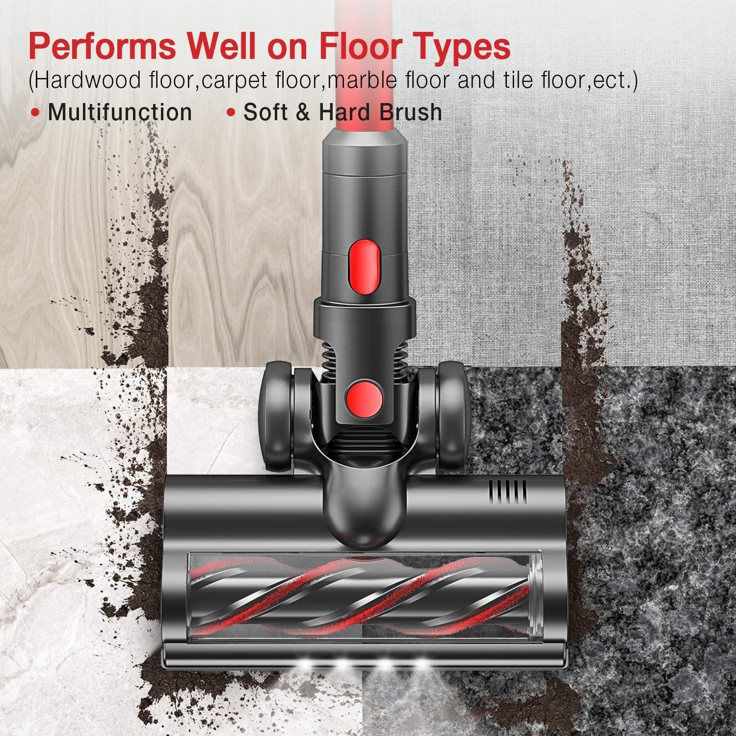Cordless Vacuum Cleaner, 5-in-1 Lightweight Stick/Handheld Vacuum Rechargeable, Powerful Suction for Hard Floor - JOY2ESpree