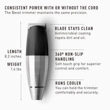 
                        
                          Cargar imagen en el visor de la galería, Beard Trimmer by Bevel - Clippers for Men, Cordless, Rechargeable, Tool-free Zero Gap Dial, High Power
                        
                      