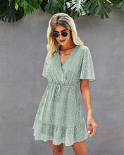 
                        
                          Cargar imagen en el visor de la galería, KIRUNDO 2021 Women’s Summer Short Sleeve Ruffle Floral Dress
                        
                      