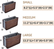 
                        
                          Load image into Gallery viewer, Vercord Purse Organizer Insert for Handbags Bag Organizers Inside Tote Pocketbook Women Nurse Nylon 13 Pockets Black Medium
                        
                      