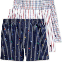
                        
                          Cargar imagen en el visor de la galería, Polo Ralph Lauren Men's 3-Pack Classic Fit Packaged Woven Boxers
                        
                      