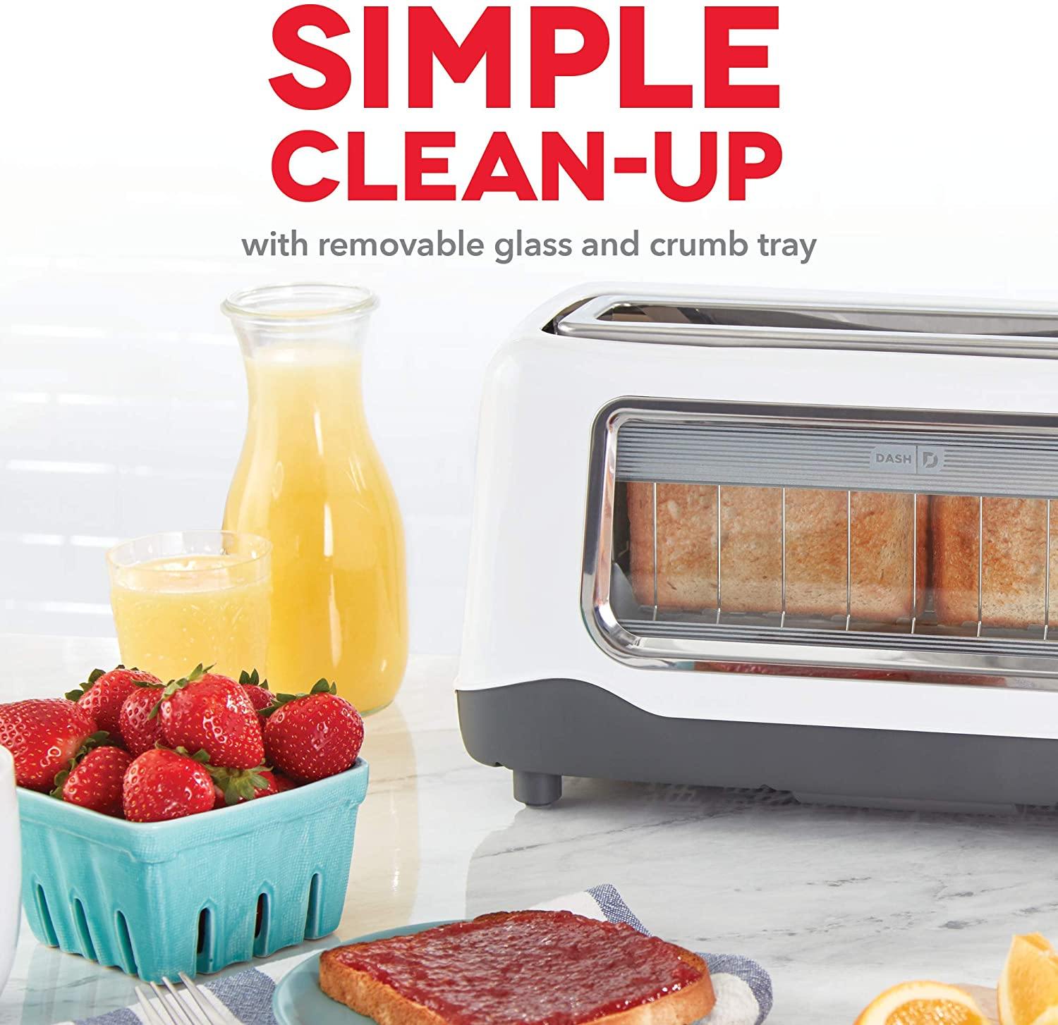 Dash Clear View Toaster: Extra Wide Slot Toaster with Stainless Steel Accents + See Through Window . - JOY2ESpree