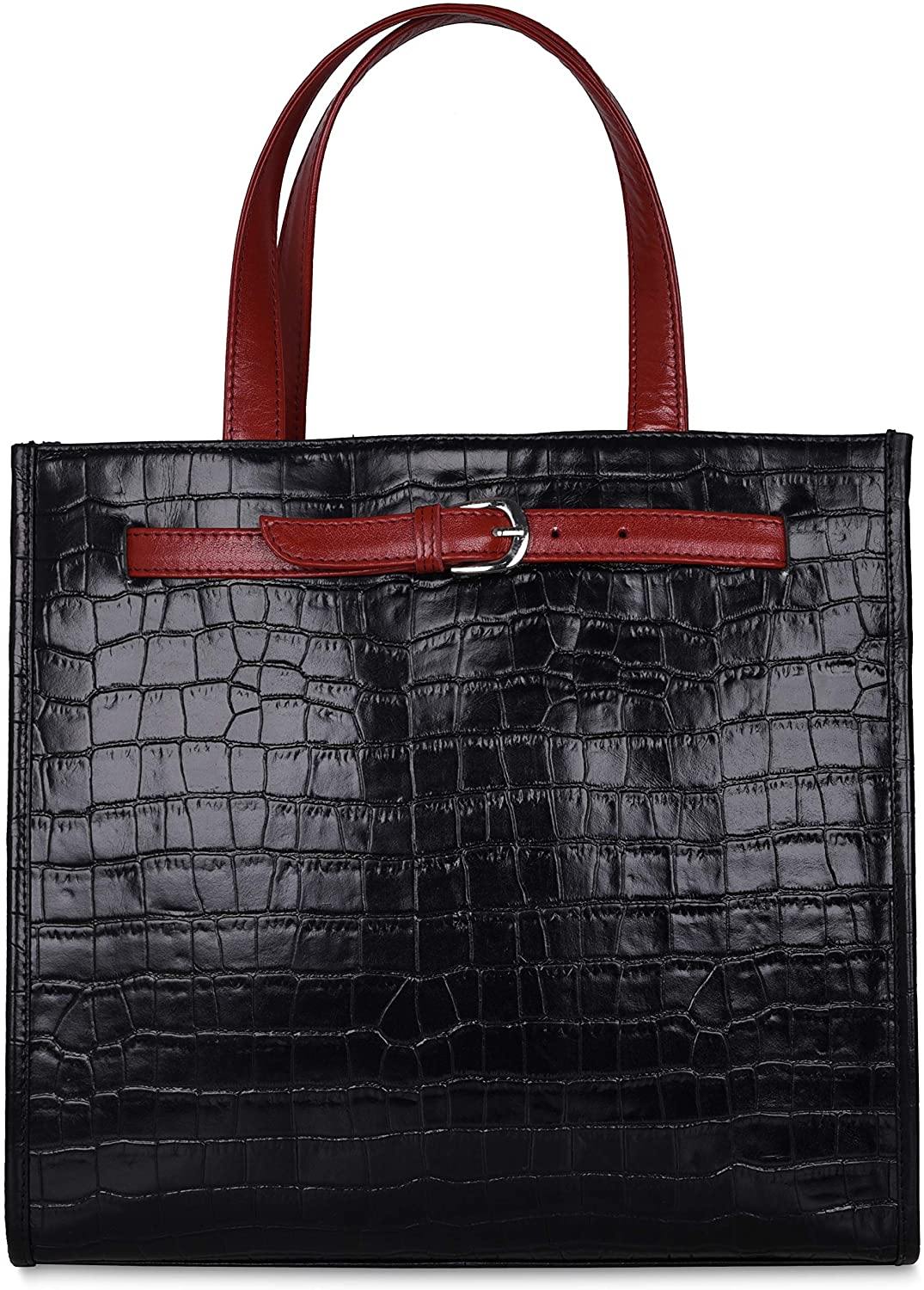 Antonio Valeria Emma Croco Print Leather Tote Bag For Women - JOY2ESpree