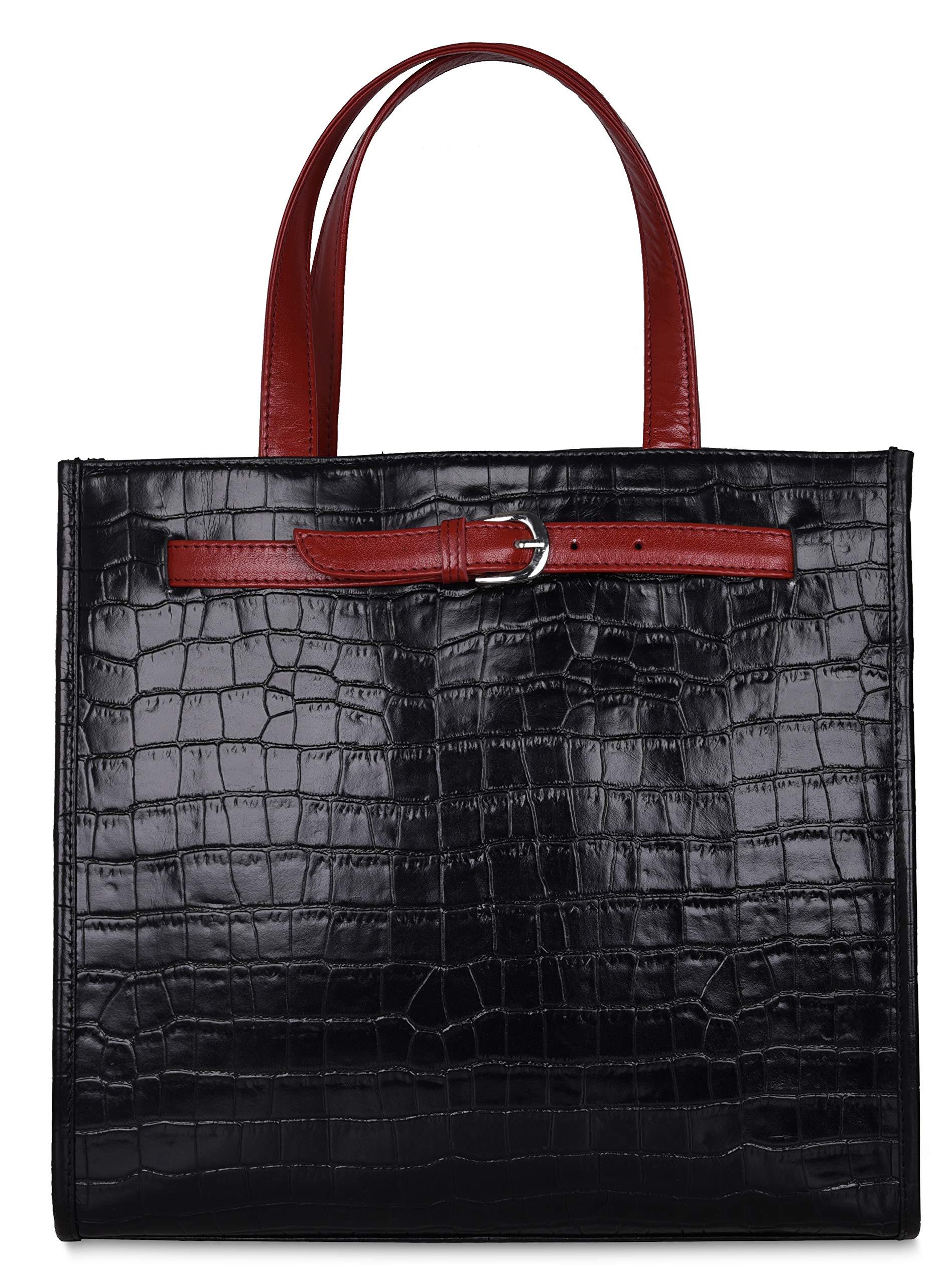 Antonio Valeria Emma Croco Print Leather Tote Bag For Women - JOY2ESpree