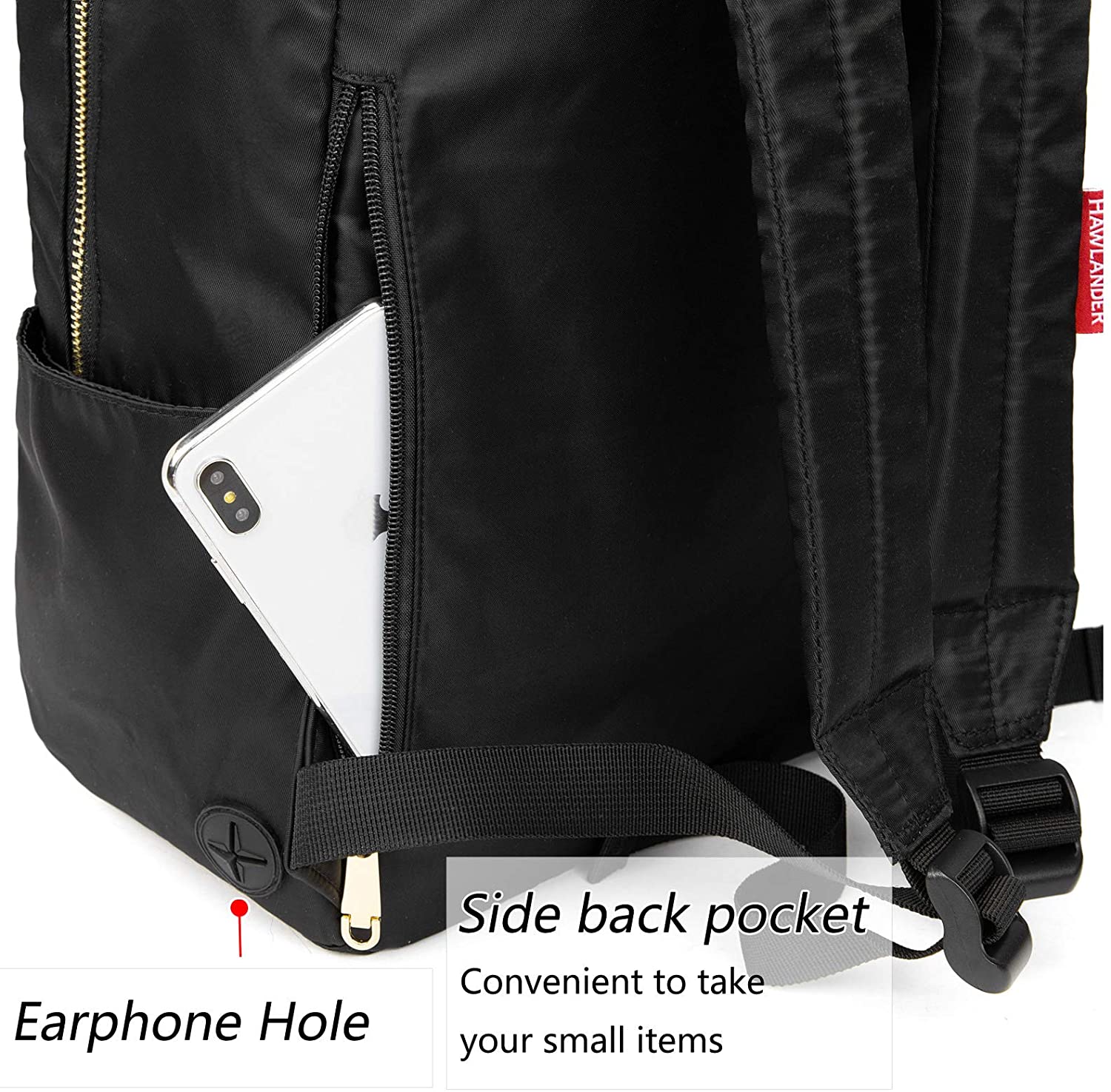 HawLander Lightweight Backpack for Women or Girls, Mid-Volume 20.0L