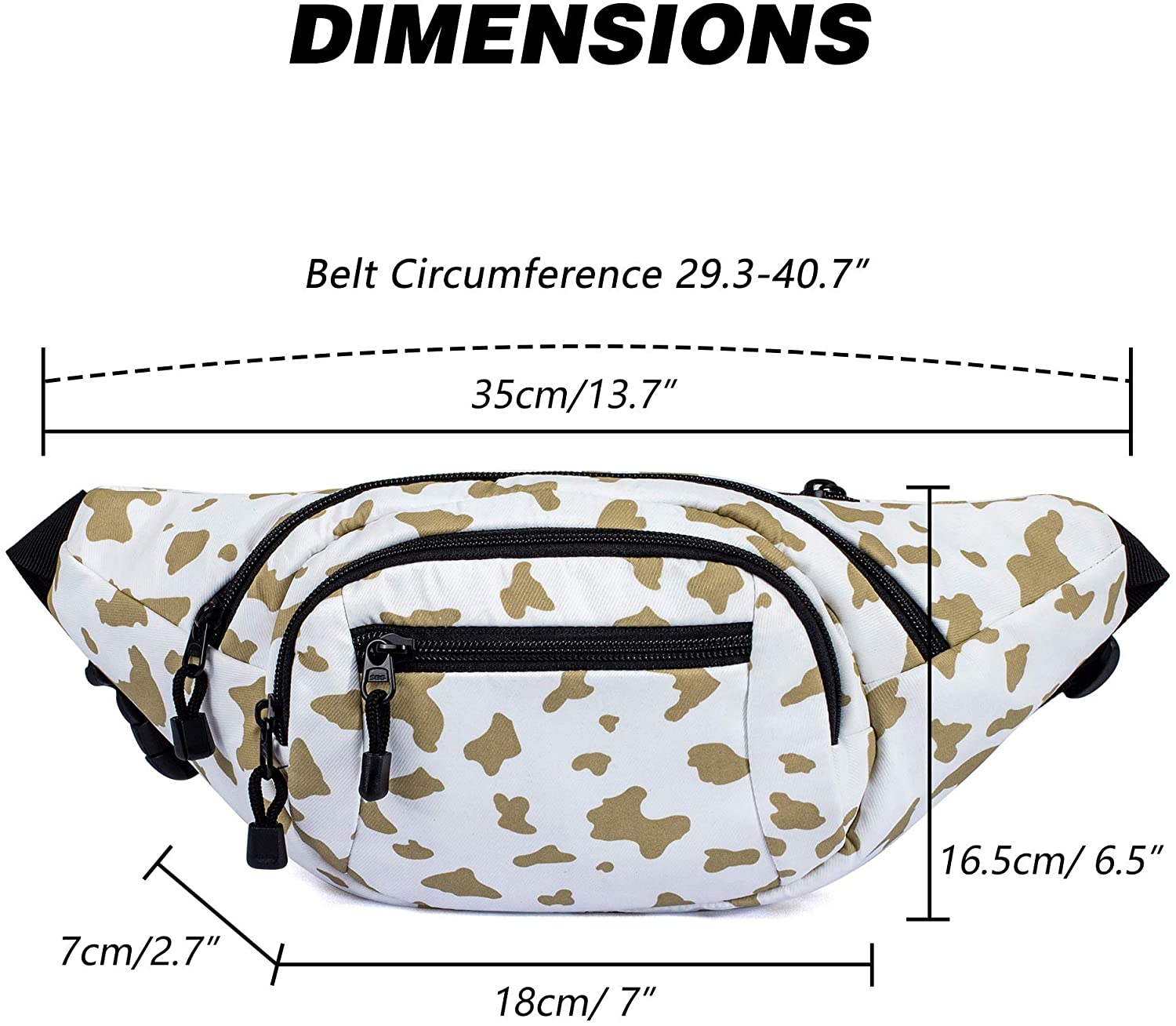 TOPERIN Fashion Fanny Pack Cute Running Belt Waist Pack Running Waist Bag Belt
