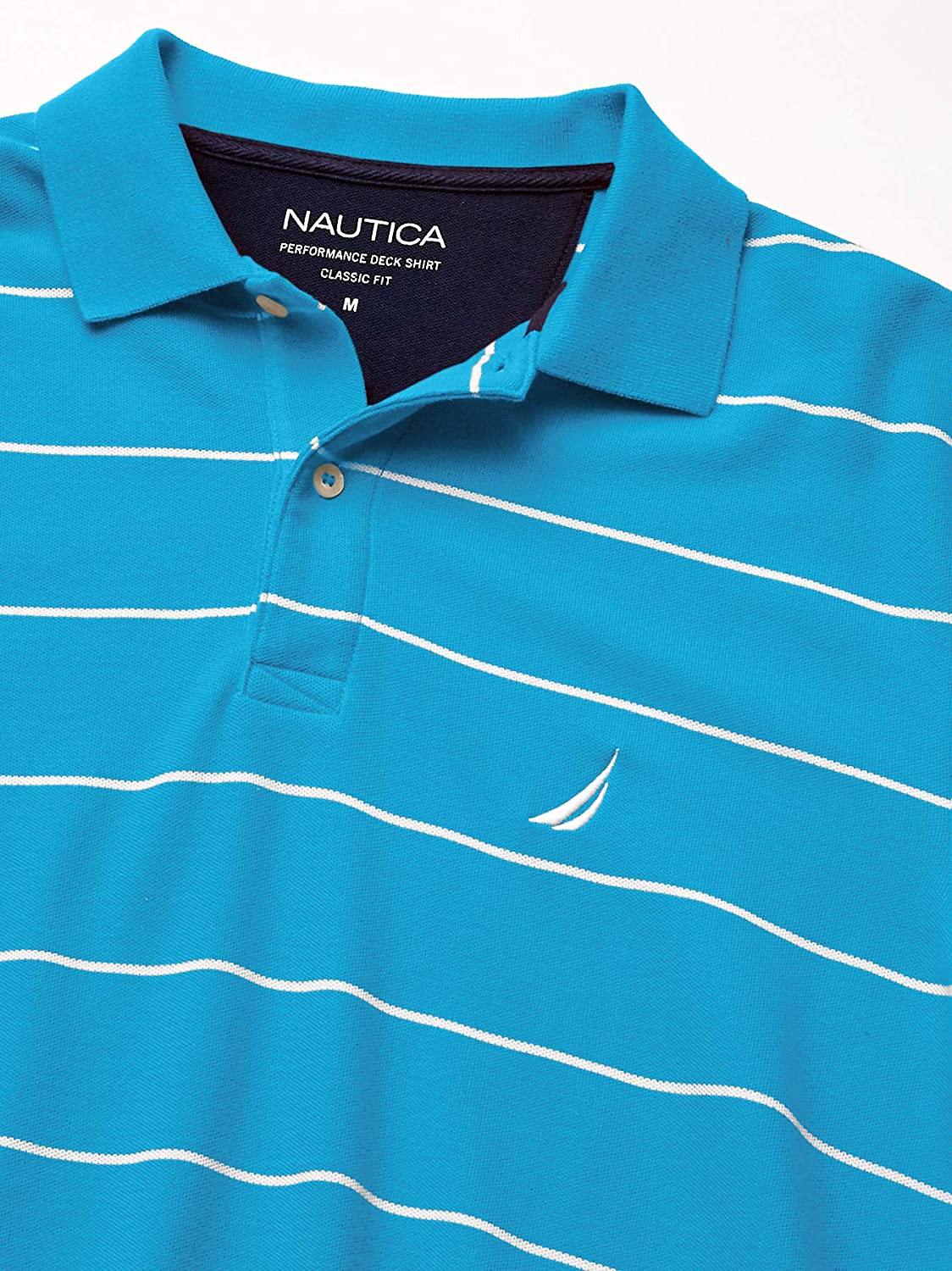 Nautica Men's Classic Short Sleeve Striped Polo T-Shirt - JOY2ESpree