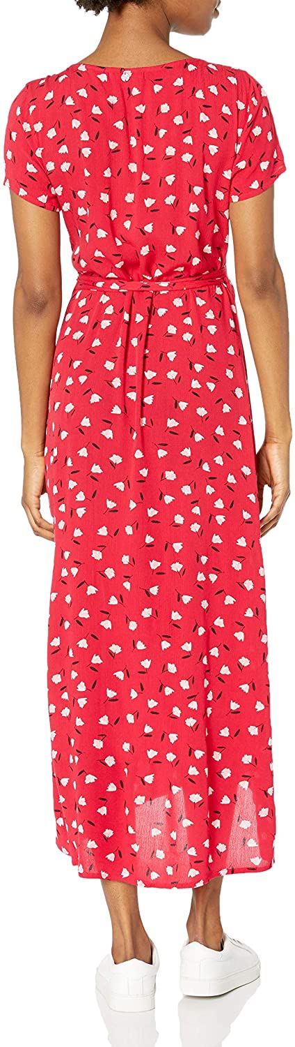 Billabong Women's Dress Wrap Front Mid Length