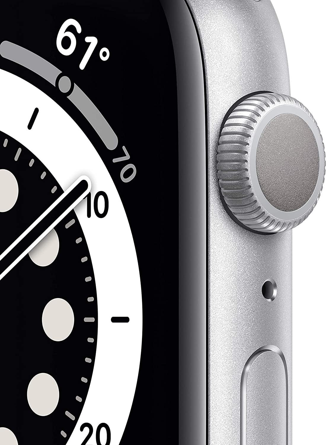 Apple Watch Series 6 (GPS, 44mm) - Space Gray Aluminum Case with Black Sport Band (Renewed) - JOY2ESpree