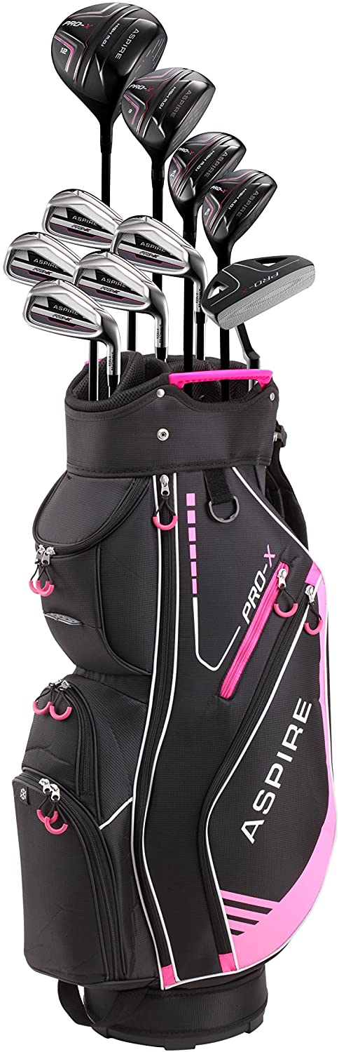 Aspire PRO-X Ladies Womens Complete Right Handed Golf Clubs Set Includes Titanium F Driver - JOY2ESpree