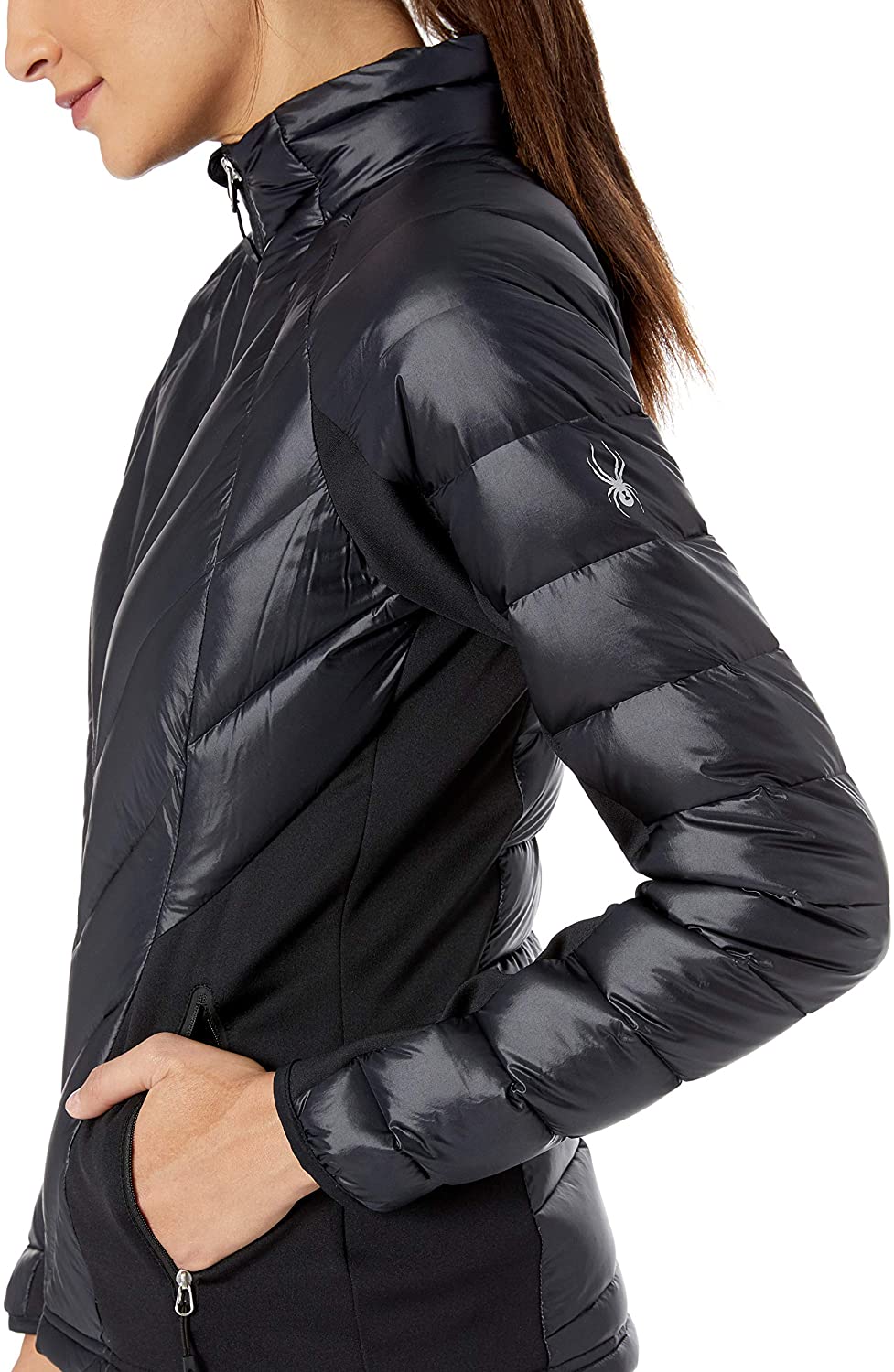 Spyder womens Women's Syrround Down Hybrid Full Zip Jacket