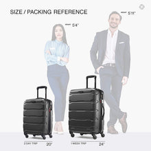 
                        
                          Load image into Gallery viewer, Samsonite Omni PC Hardside Expandable Luggage with Spinner Wheels, Black, Carry-On 20-Inch
                        
                      
