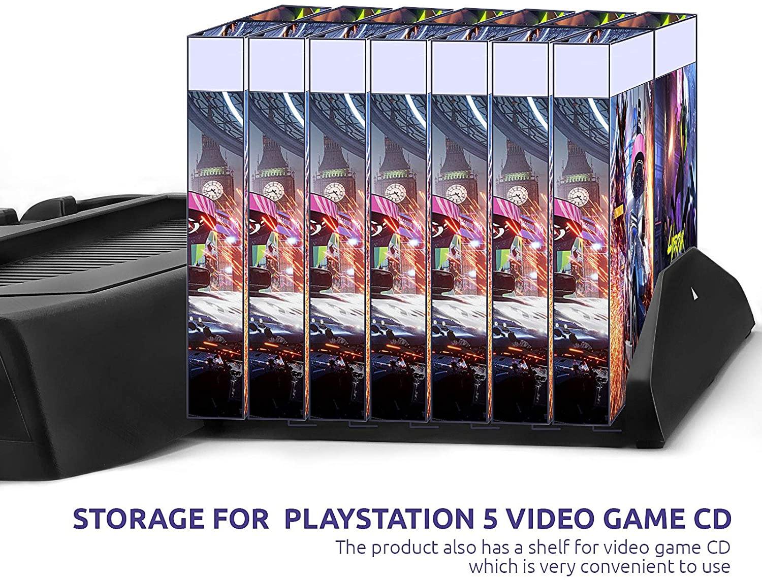 Stand with Cooling Fan and Dual Controller Charger for PS5 - JOY2ESpree