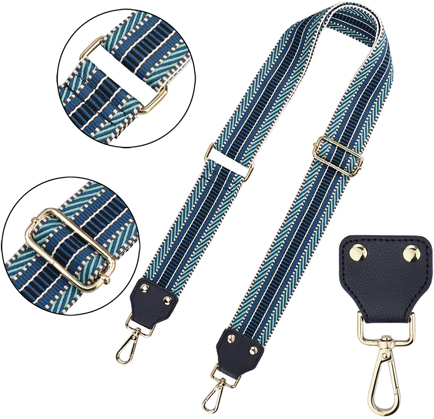 Bag/Purse Strap Replacement Crossbody Shoulder For Women Adjustable Jacquard Woven Cotton Guitar Strap Banjo Strap Style